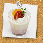 いちご杏仁プリン
